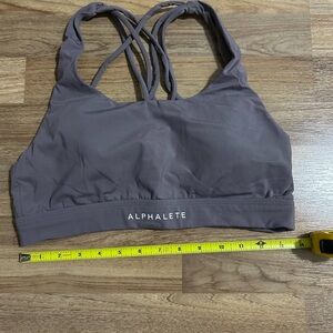 Alphalete Women's Gray/Mauve Sports Bra